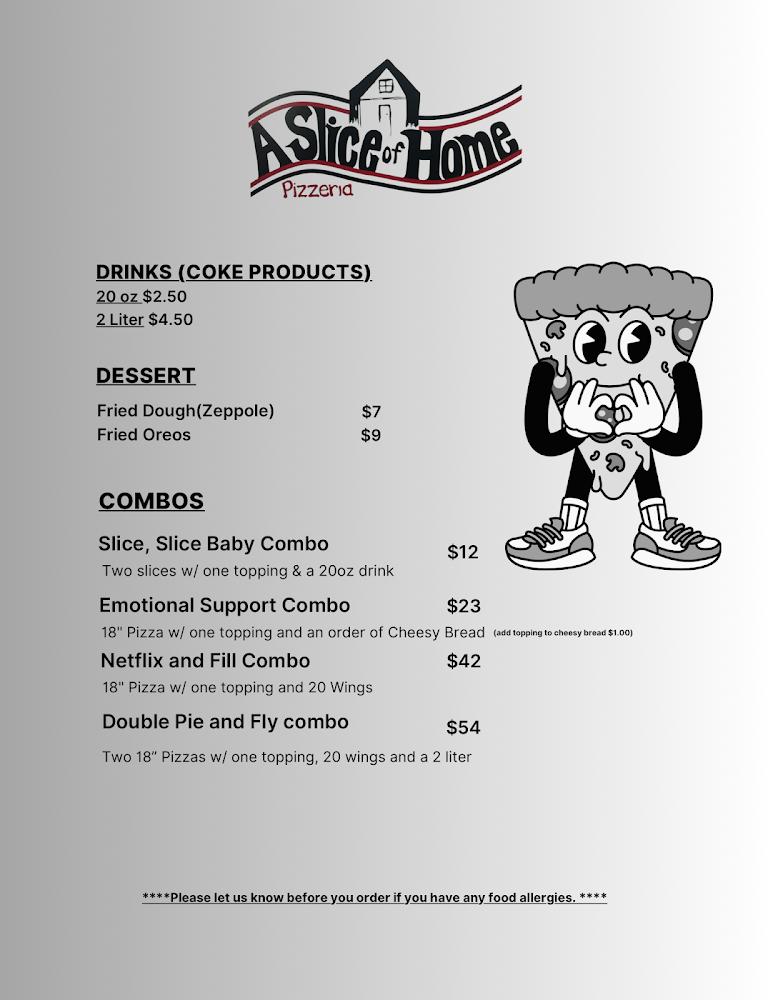 A Slice of Home Pizzeria Menu image 2