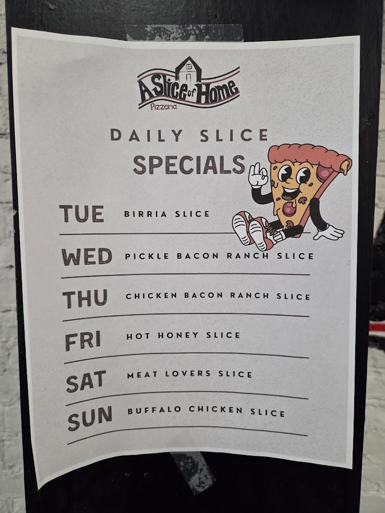 A Slice of Home Pizzeria Menu image 3